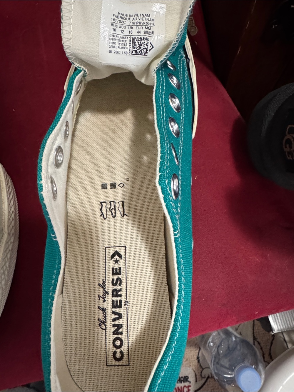 Converse Teal Slip-On Canvas Low-Tops - Picture 3 of 5